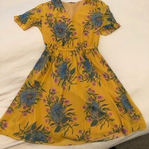 Madewell yellow floral summer dress